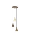 I3-AFRA- LAMPARA 3L -MARRON/CREMA